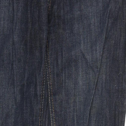 NEXT Womens Blue  Cotton Skinny Jeans Size 12 L30 in Regular Button