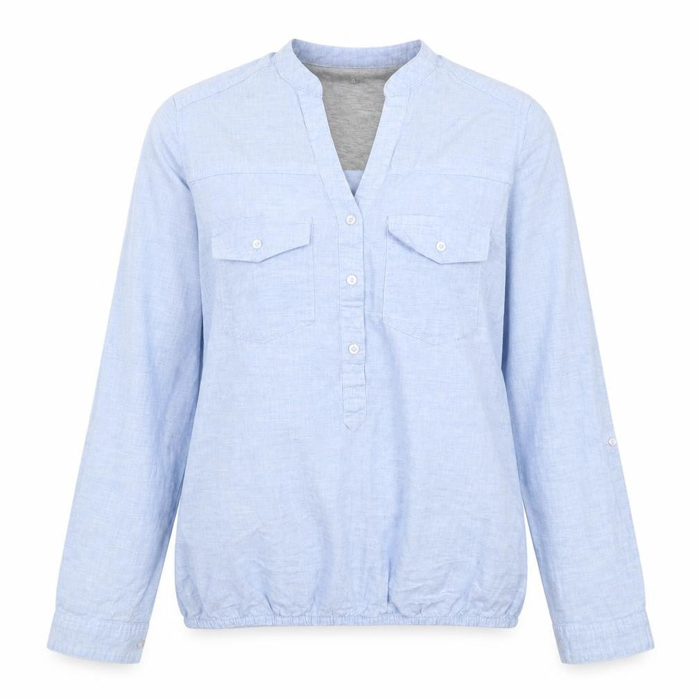 Womens UK Size 6 RESERVED Blue Basic Button-Up
