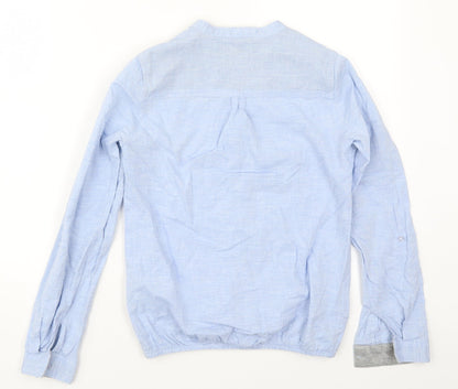 Womens UK Size 6 RESERVED Blue Basic Button-Up
