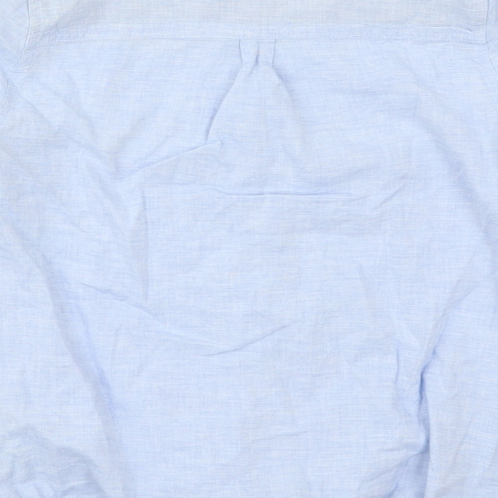 Womens UK Size 6 RESERVED Blue Basic Button-Up