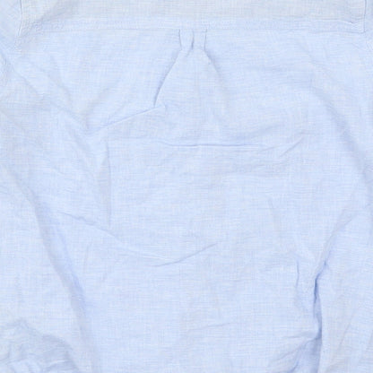 Womens UK Size 6 RESERVED Blue Basic Button-Up