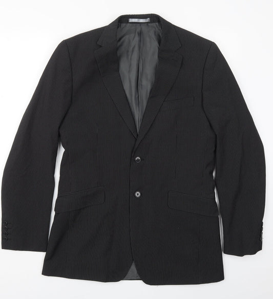 Mens UK Size 40 Burton Regular Black Suit Jacket