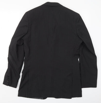 Mens UK Size 40 Burton Regular Black Suit Jacket
