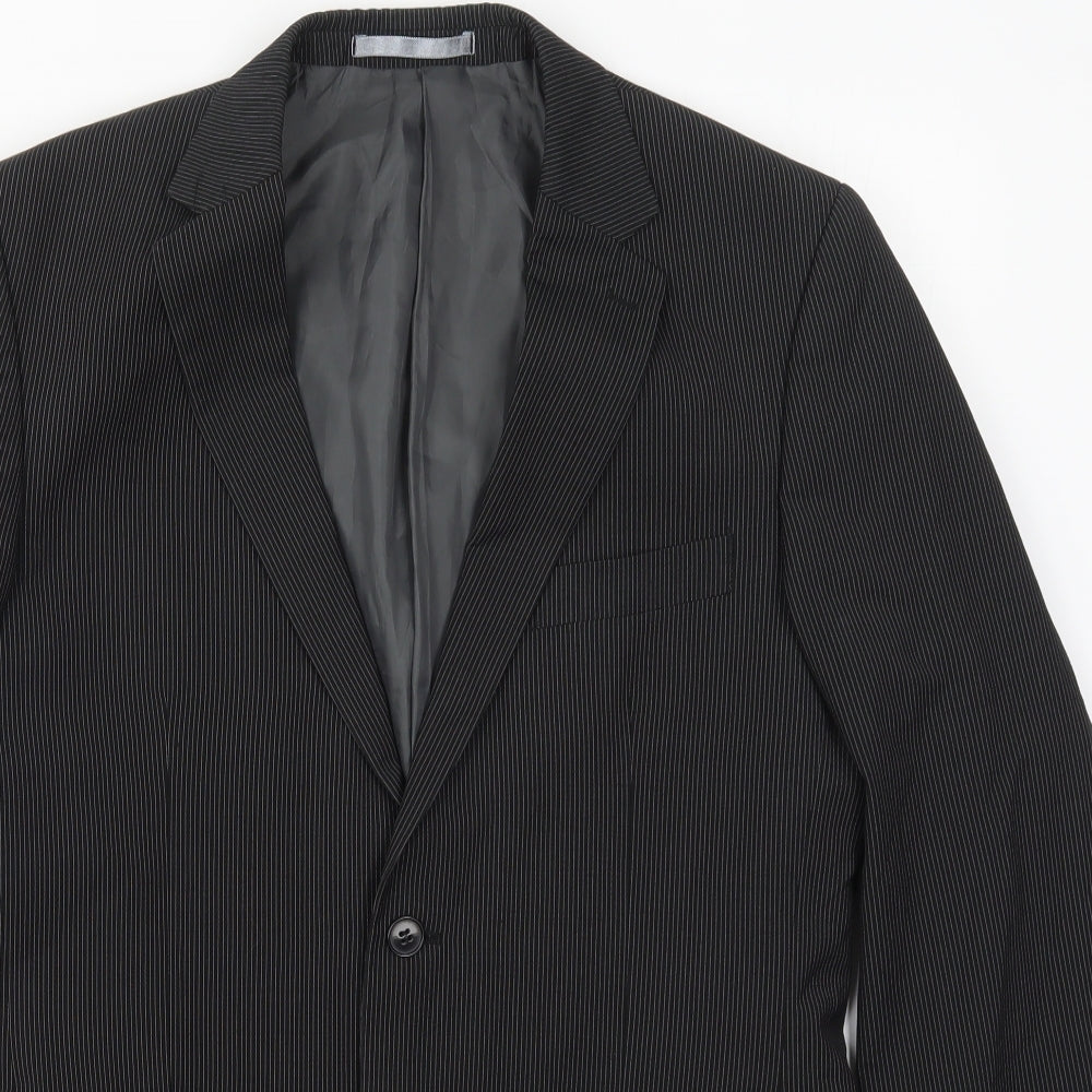 Mens UK Size 40 Burton Regular Black Suit Jacket