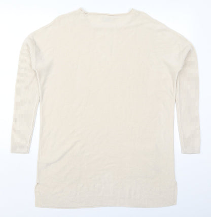 Womens UK Size 10 Papaya Beige Pullover Jumper