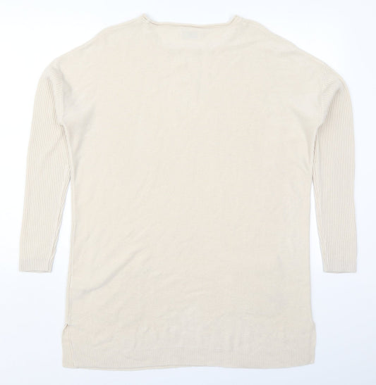 Womens UK Size 10 Papaya Beige Pullover Jumper