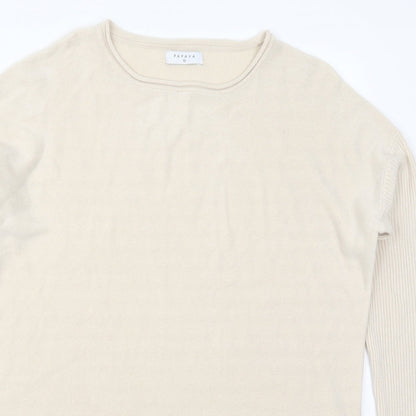 Womens UK Size 10 Papaya Beige Pullover Jumper