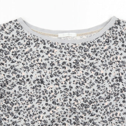 Marks and Spencer Womens Grey Animal Print Polyester Top Pyjama Top Size 12