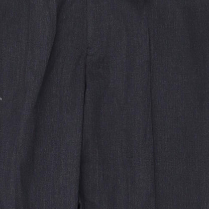 Womens UK Size L Preworn Regular Fit Dress Pants Grey Trousers