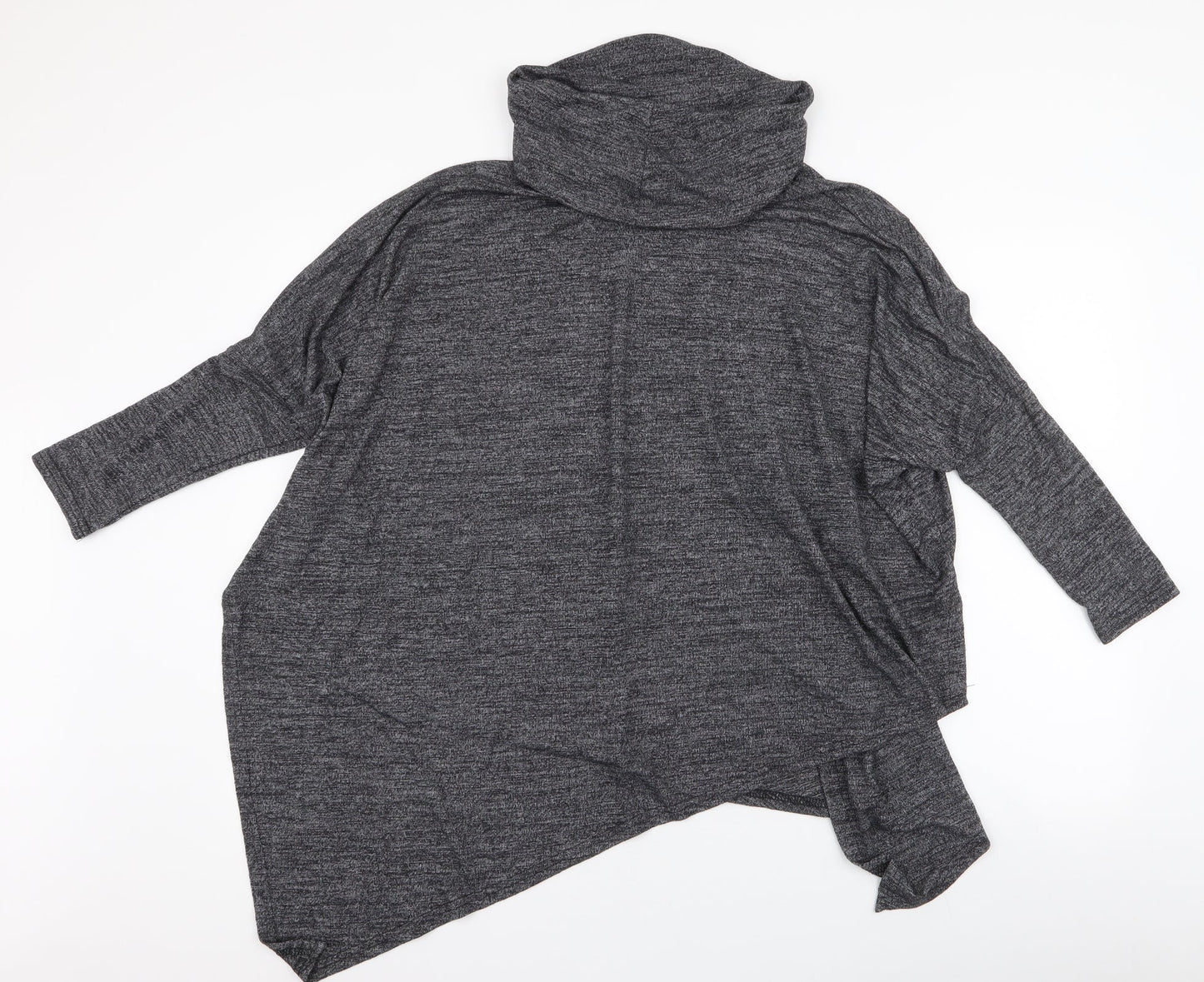 Red London Womens Grey Roll Neck  Viscose Pullover Jumper Size S
