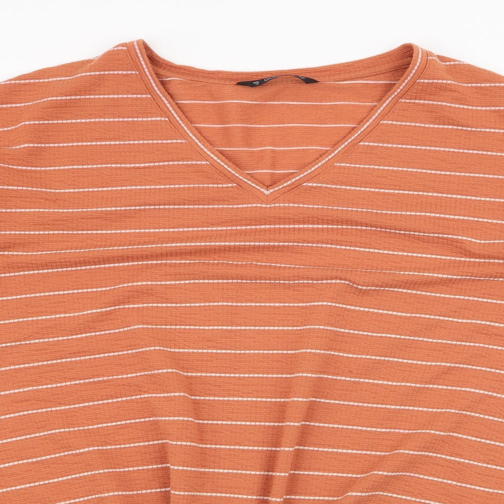 Womens UK Size M Dunnes Stores Orange Jersey Blouse