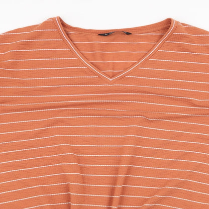 Womens UK Size M Dunnes Stores Orange Jersey Blouse
