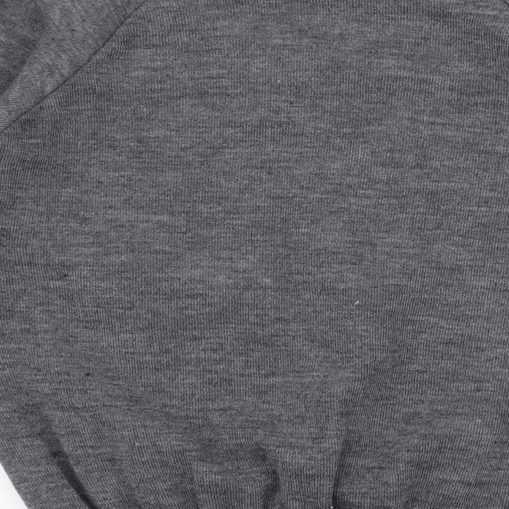 warnocks Mens Grey V-Neck  Polyester Pullover Jumper Size S