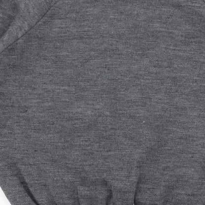 warnocks Mens Grey V-Neck  Polyester Pullover Jumper Size S