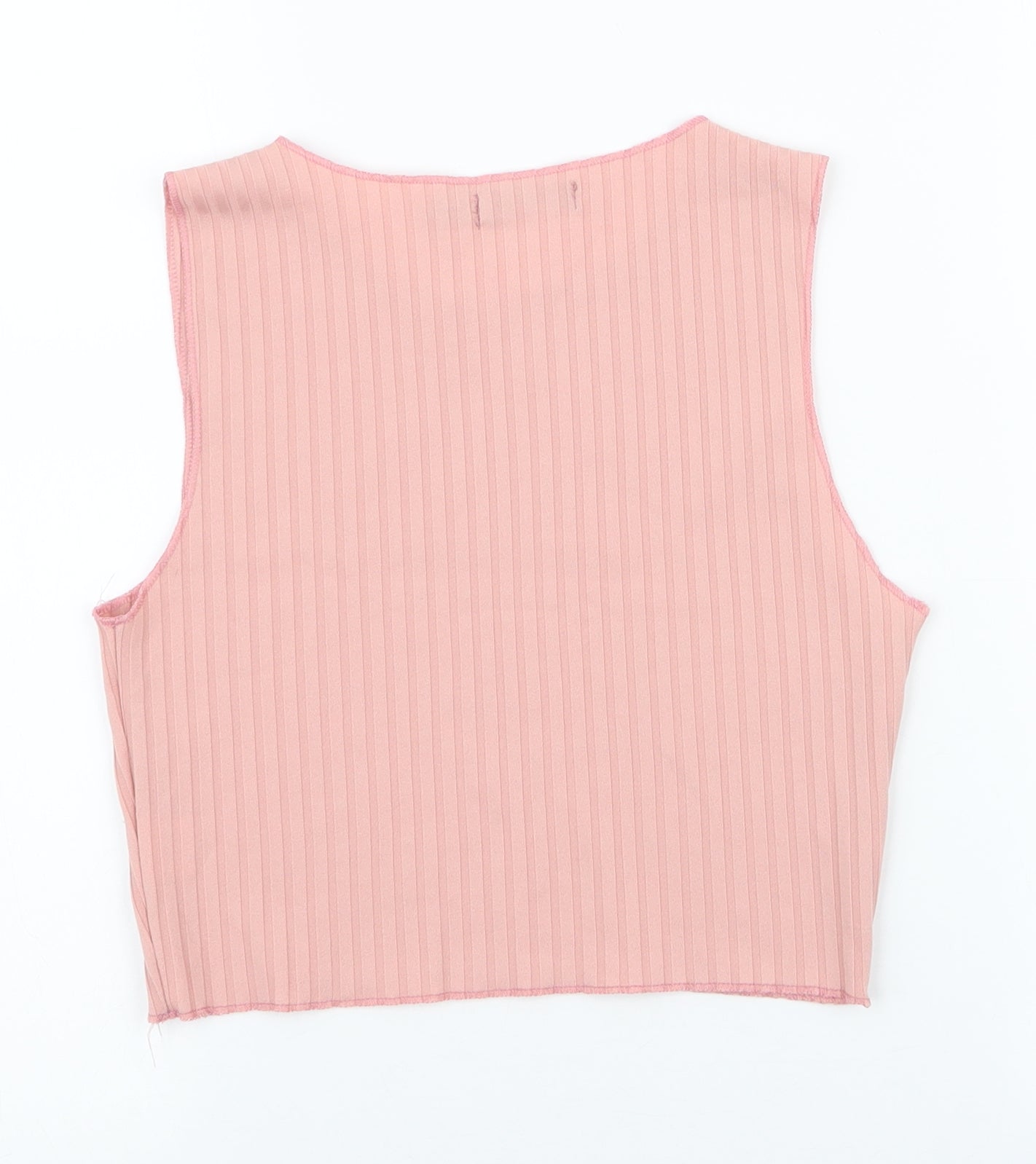Womens UK Size 6 Misspap Pink Cropped Tank