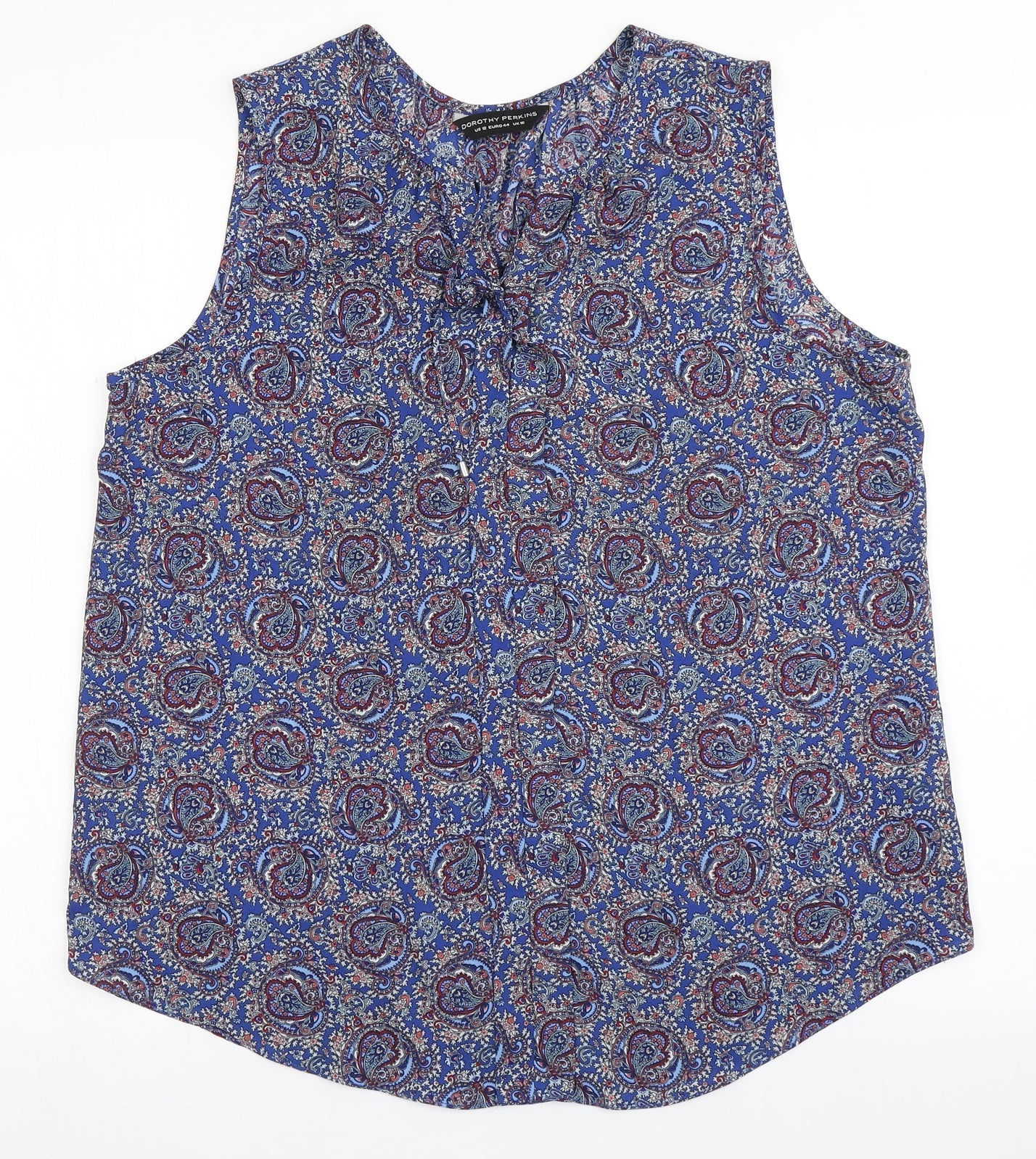 Womens UK Size 16 Dorothy Perkins Blue Basic Blouse
