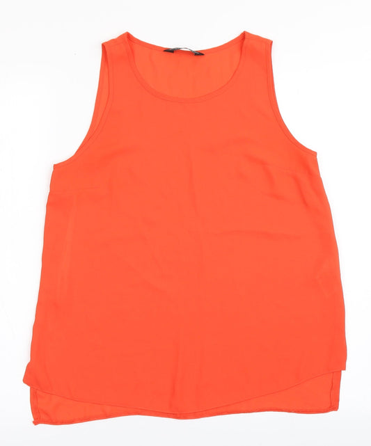 Womens UK Size 8 Dorothy Perkins Orange Basic Blouse