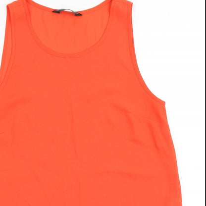 Womens UK Size 8 Dorothy Perkins Orange Basic Blouse