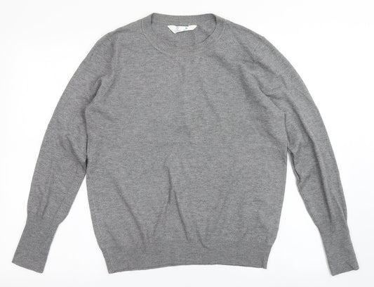 Primark Womens Grey Round Neck  Polyester Pullover Jumper Size M