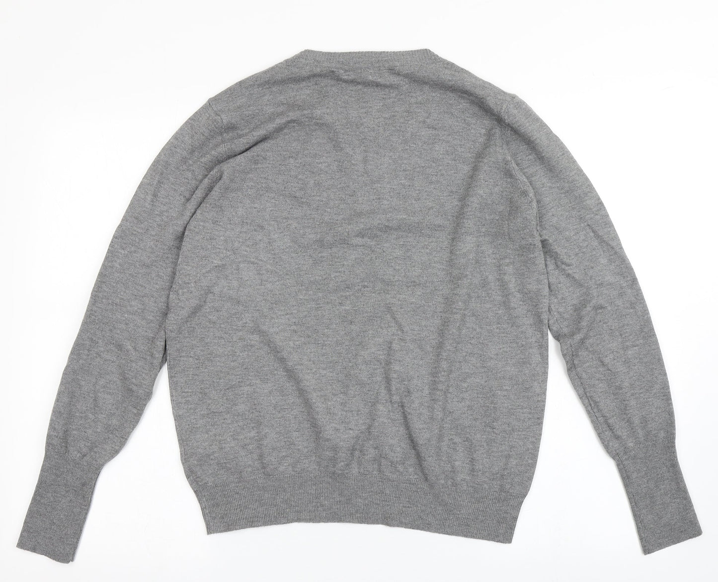 Primark Womens Grey Round Neck  Polyester Pullover Jumper Size M