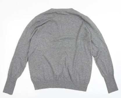 Primark Womens Grey Round Neck  Polyester Pullover Jumper Size M