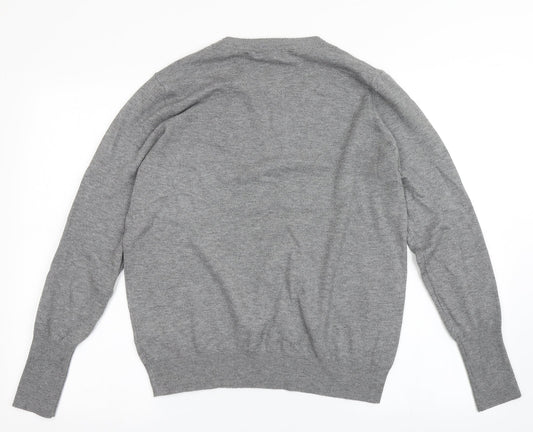 Primark Womens Grey Round Neck  Polyester Pullover Jumper Size M