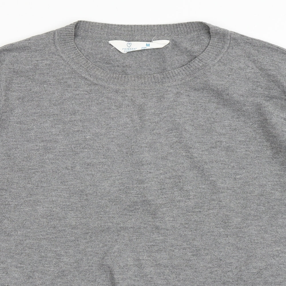 Primark Womens Grey Round Neck  Polyester Pullover Jumper Size M