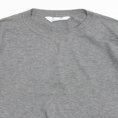 Primark Womens Grey Round Neck  Polyester Pullover Jumper Size M