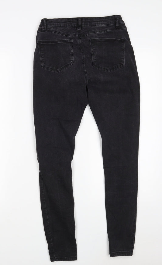 Denim Co. Womens Black  Cotton Skinny Jeans Size 10 L26 in Slim Zip