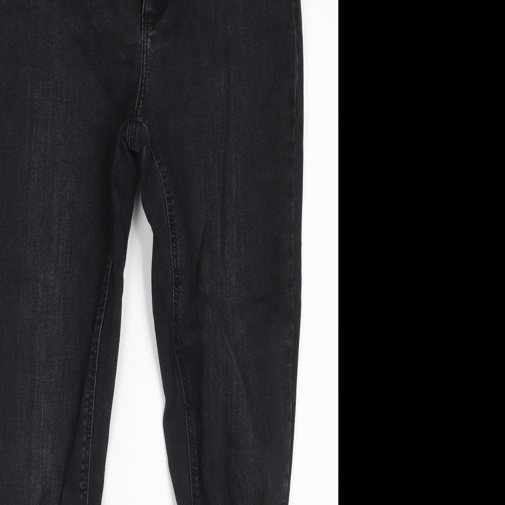 Denim Co. Womens Black  Cotton Skinny Jeans Size 10 L26 in Slim Zip