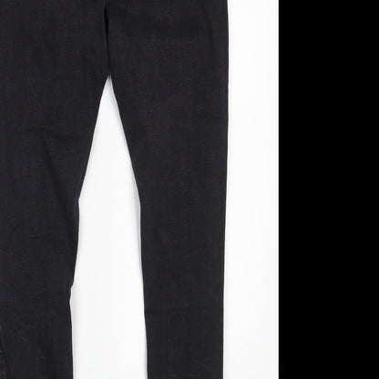 Denim Co. Womens Black  Cotton Skinny Jeans Size 10 L26 in Slim Zip