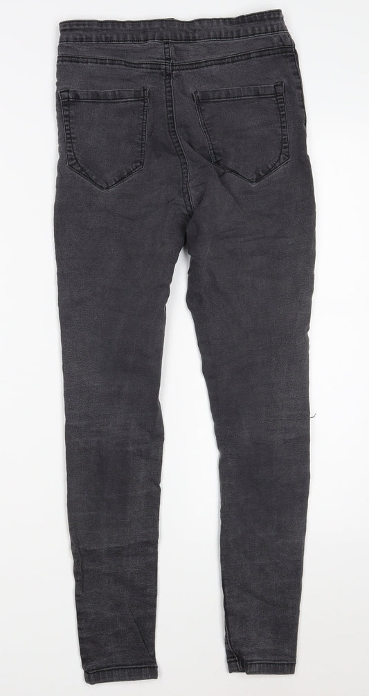 Denim Co. Womens Grey  Cotton Jegging Jeans Size 10 L25 in Slim Zip