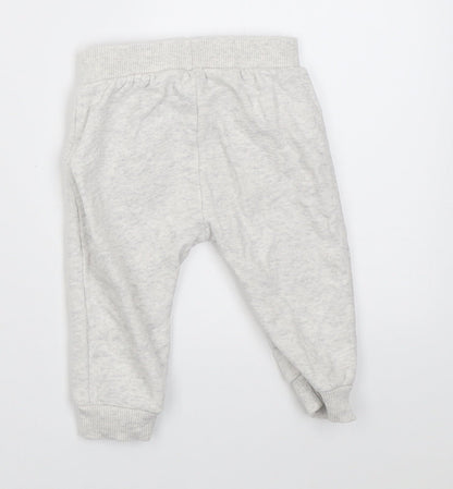 George Girls Grey  Cotton Jogger Trousers Size 3-6 Months  Pullover