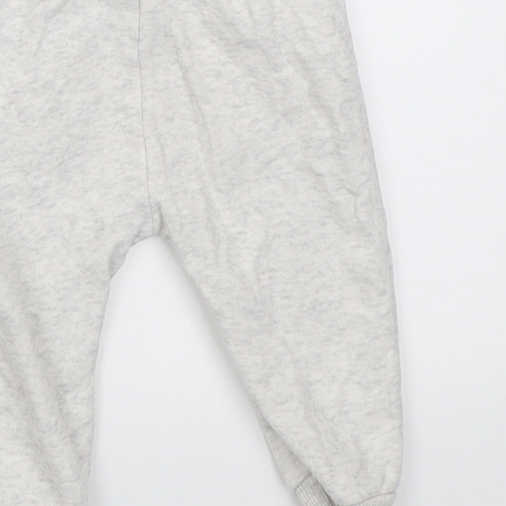 George Girls Grey  Cotton Jogger Trousers Size 3-6 Months  Pullover