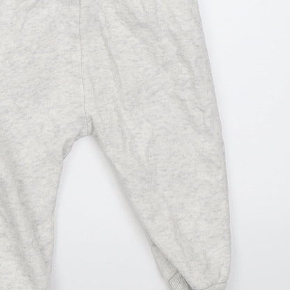George Girls Grey  Cotton Jogger Trousers Size 3-6 Months  Pullover