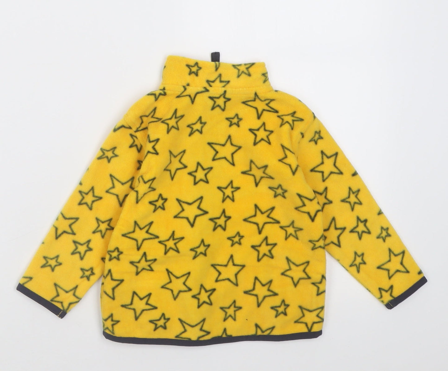Dunnes Stores Boys Yellow Geometric Polyester Full Zip Jumper Size 6-9 Months  Zip - Star Pattern