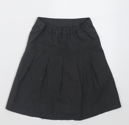 Dunnes Stores Girls Grey  Polyester A-Line Skirt Size 5-6 Years  Regular Pull On - School Wear
