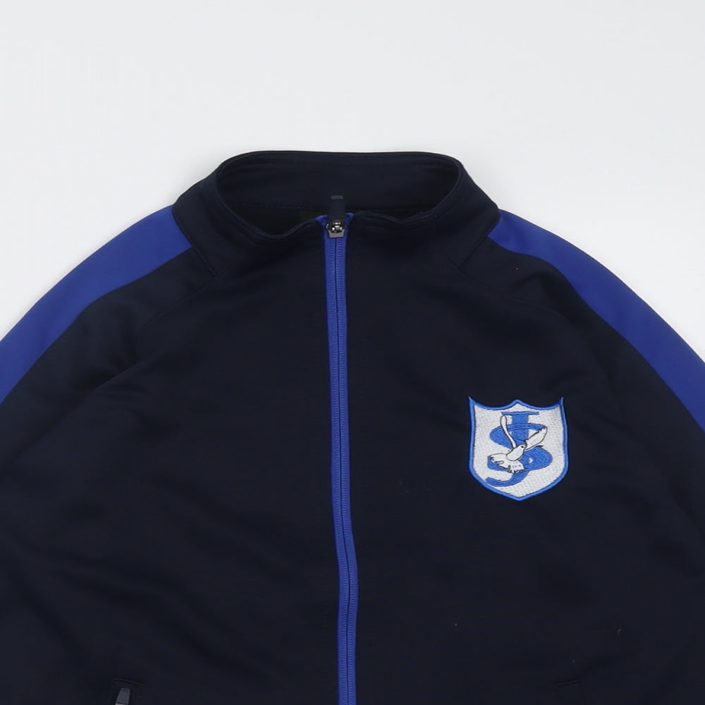 Finden Hales Boys Blue  Polyester Full Zip Sweatshirt Size 9-10 Years  Zip