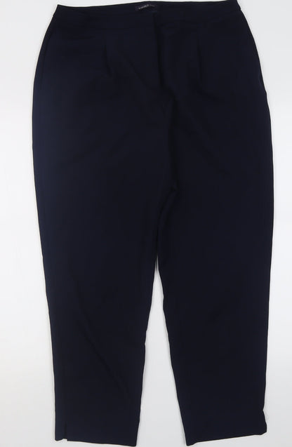 Womens UK Size 14 Marks and Spencer Regular Fit  Blue Trousers