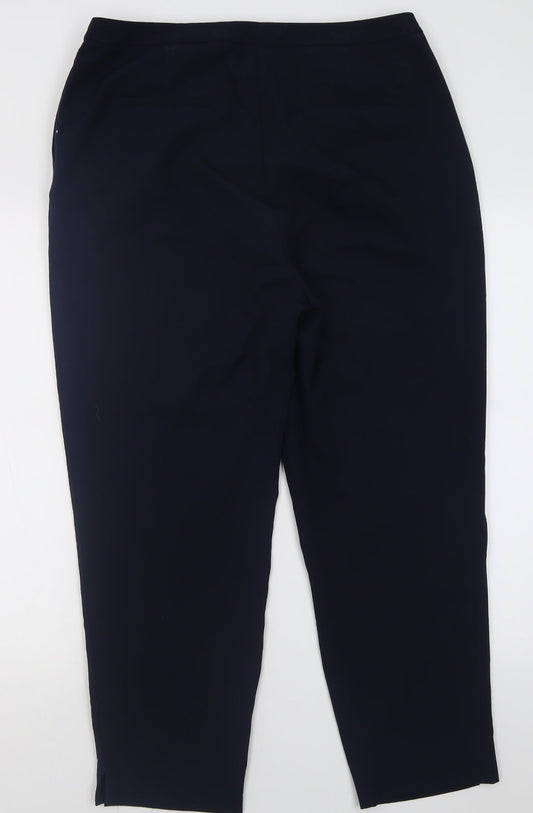 Womens UK Size 14 Marks and Spencer Regular Fit  Blue Trousers