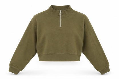 H&M Womens Green High Neck  Cotton Pullover Jumper Size M