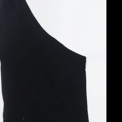 Womens UK Size 8 Miss Selfridge Black Basic T-Shirt