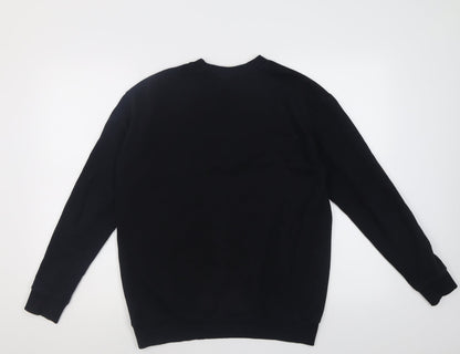 H&M Womens Black  Cotton Pullover Sweatshirt Size S  Pullover