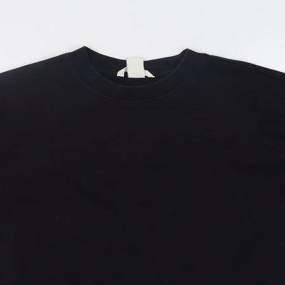 H&M Womens Black  Cotton Pullover Sweatshirt Size S  Pullover