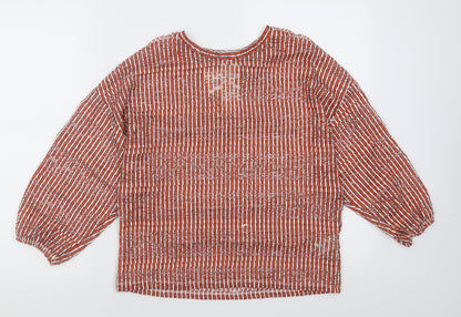 Womens UK Size 8 Per Una Orange Basic T-Shirt