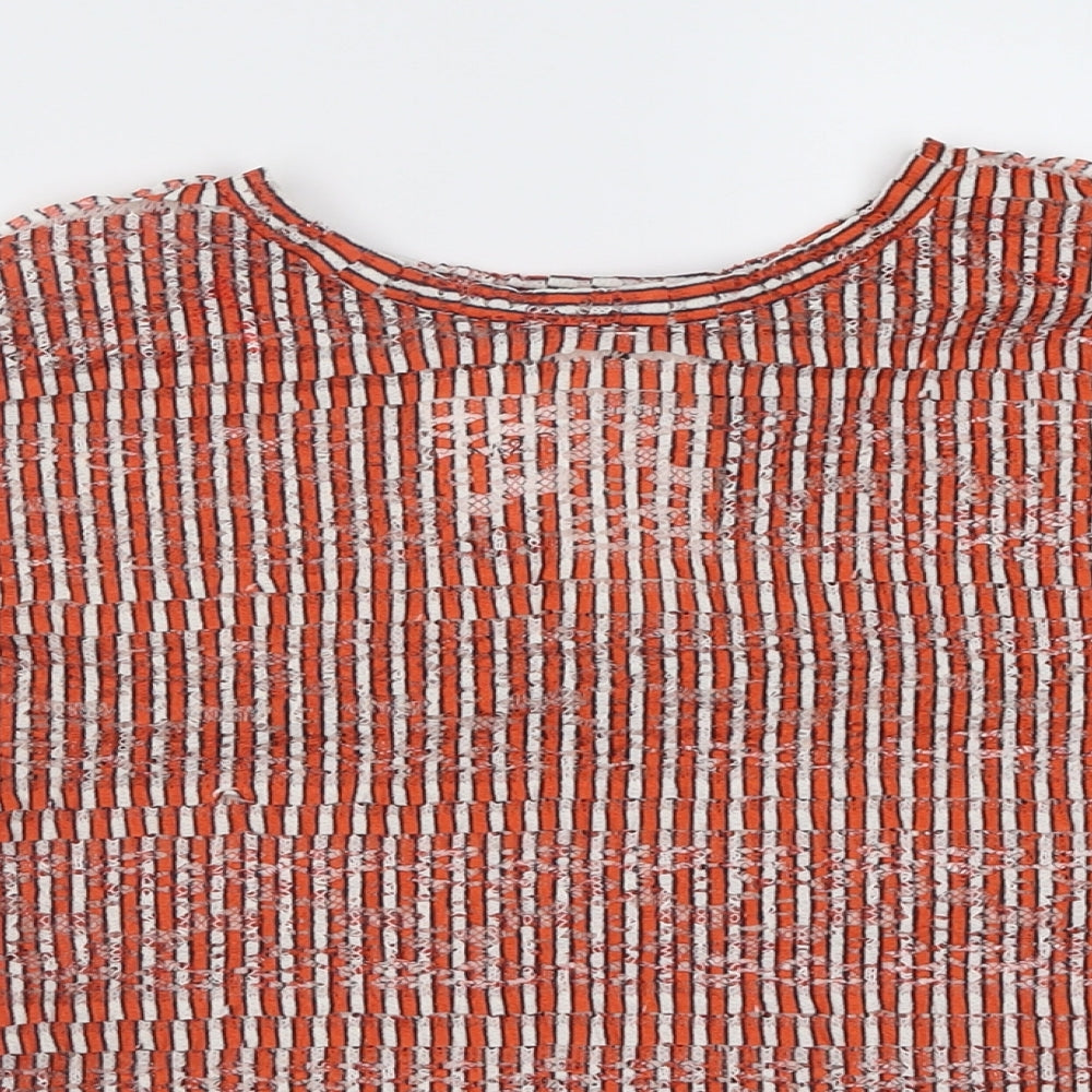 Womens UK Size 8 Per Una Orange Basic T-Shirt