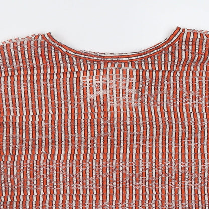 Womens UK Size 8 Per Una Orange Basic T-Shirt