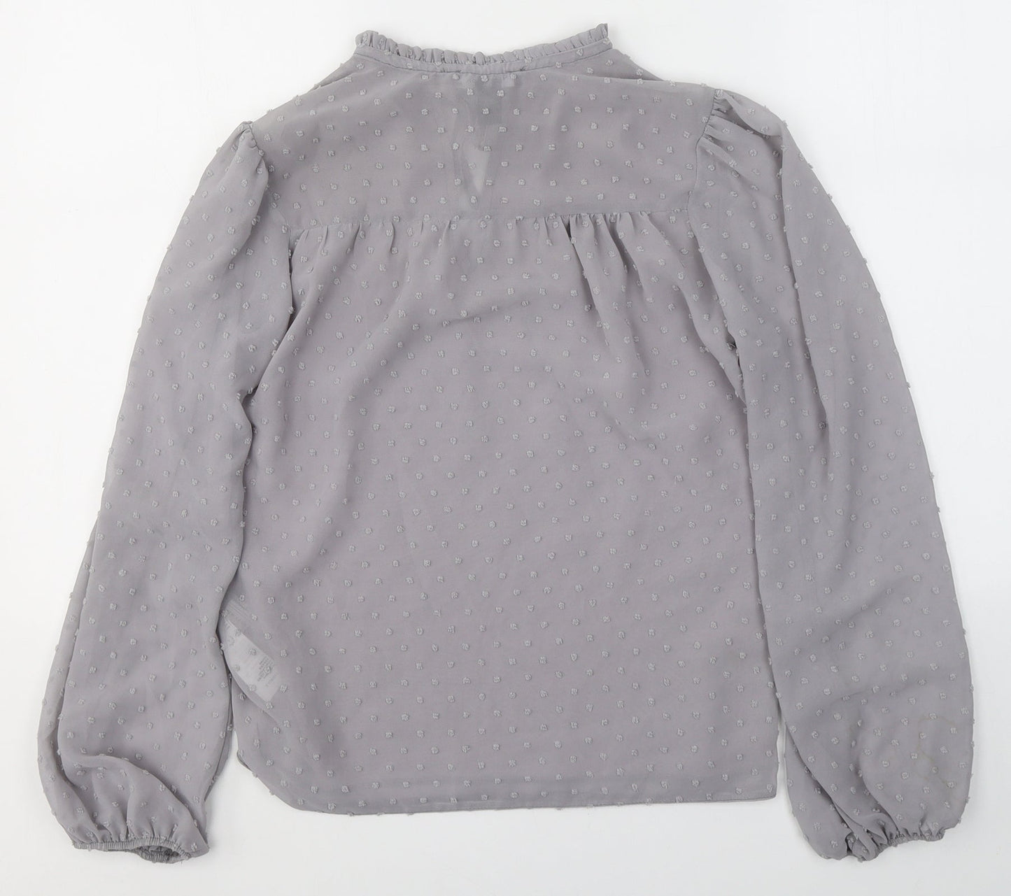 Womens UK Size 6 New Look Grey Basic Blouse