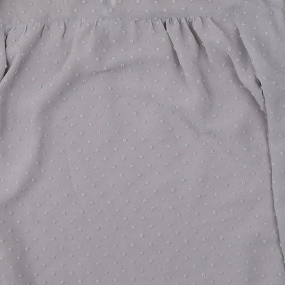Womens UK Size 6 New Look Grey Basic Blouse