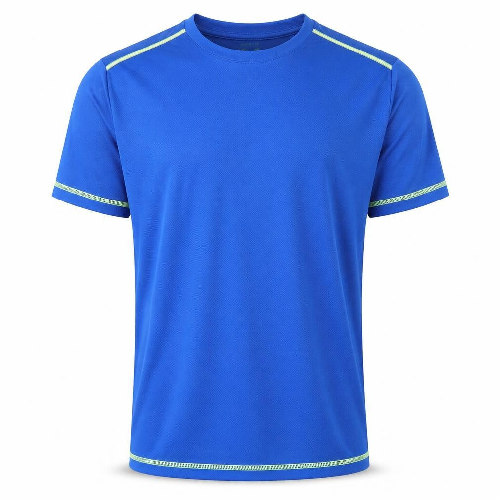 Crivit Mens Blue  Polyester Pullover T-Shirt Size S Round Neck